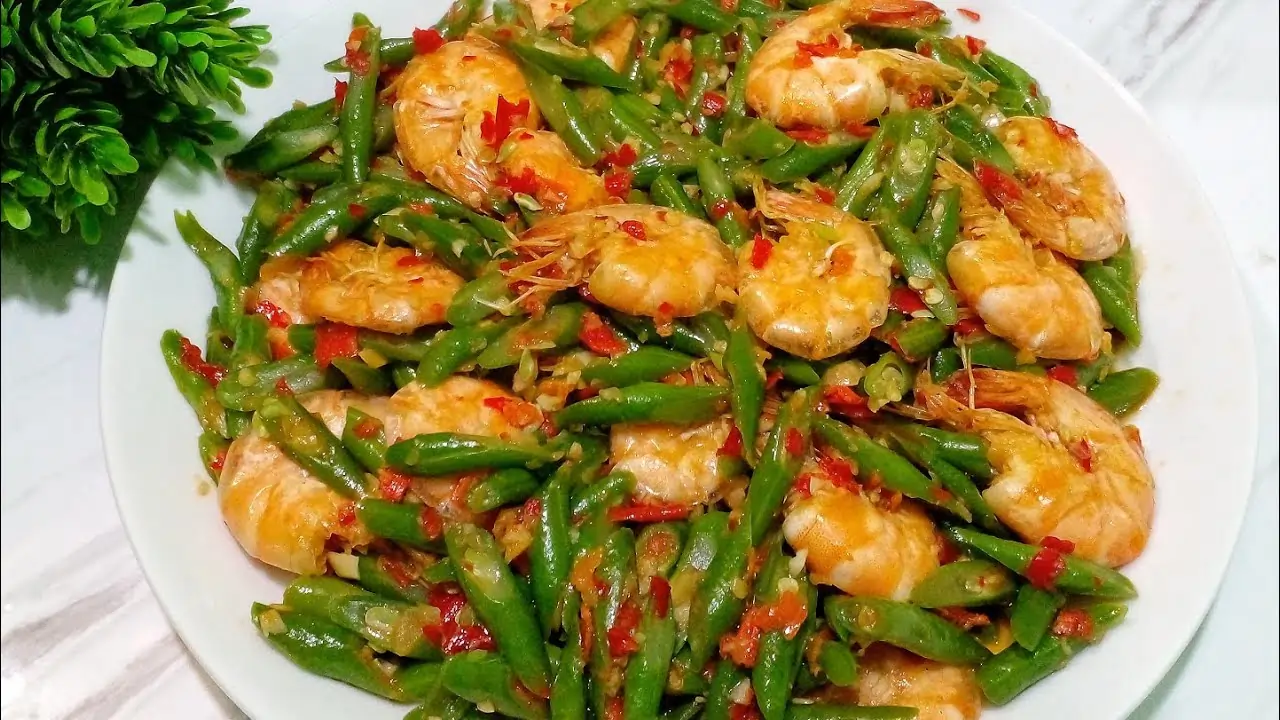 tumis udang buncis